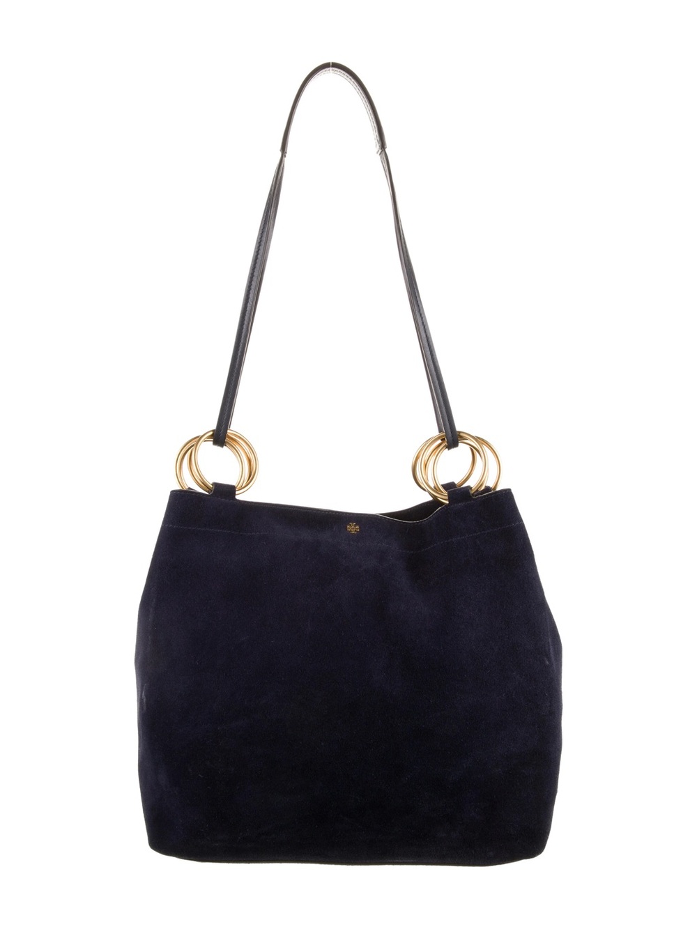 Tory Burch Farrah Suede Tote in Navy